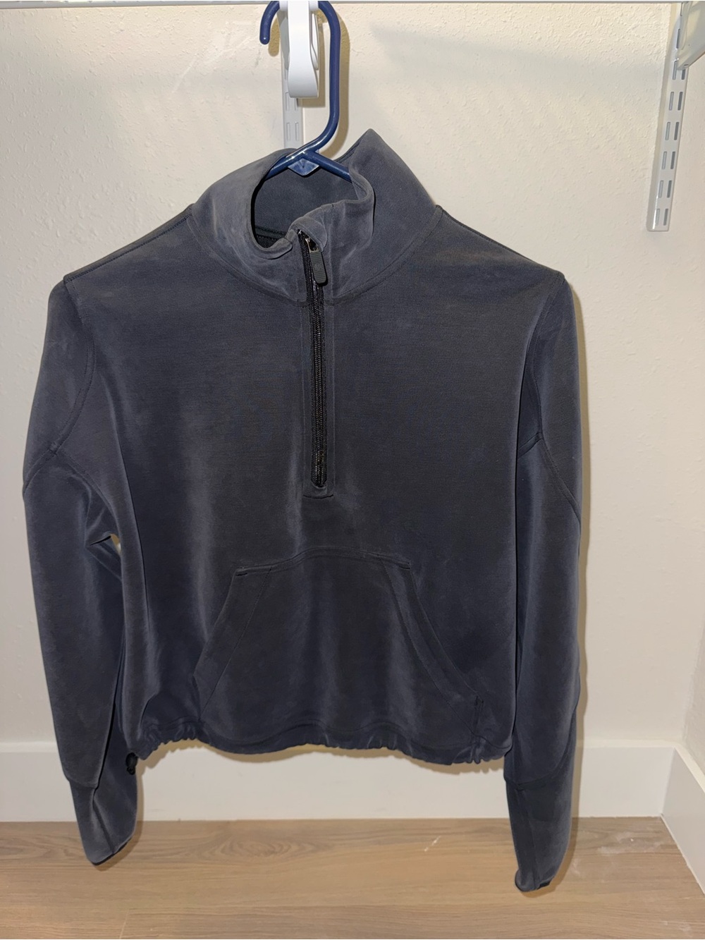 lululemon athletica Women's brushed softstream charcoal half-zip